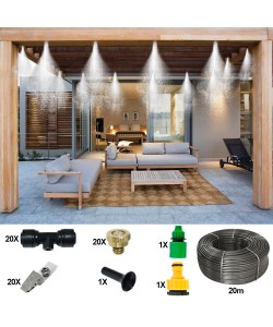 Sistem racire exterioara terase, 20m, 20 duze, 20 clipsuri