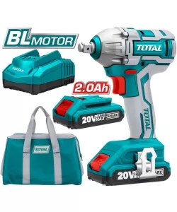 Masina de insurubat cu impact TOTAL cu acumulator Li-Ion, 20V, 2.0Ah 1/2", 2 acumulatori