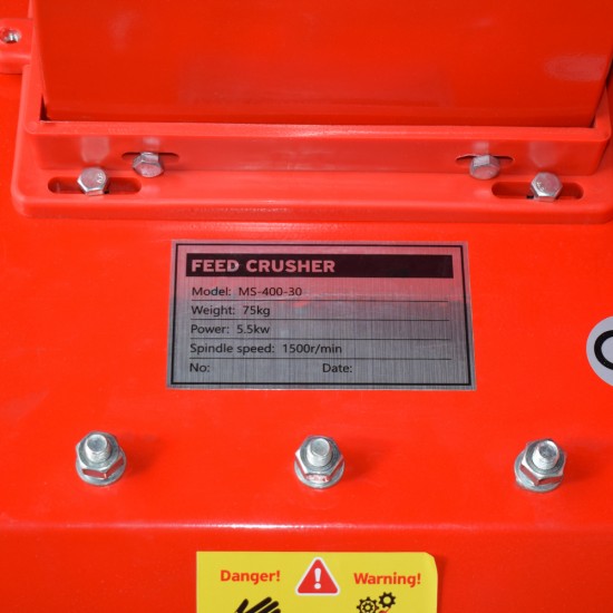 MOARA TOCAT CEREALE SI FURAJE MS 400-30 FARA MOTOR, 4000 W, 1000 KG/H, 400 KG/H MOARA TOCAT CEREALE SI FURAJE MS 400-30 FARA MOTOR, 4000 W, 1000 KG/H, 400 KG/H