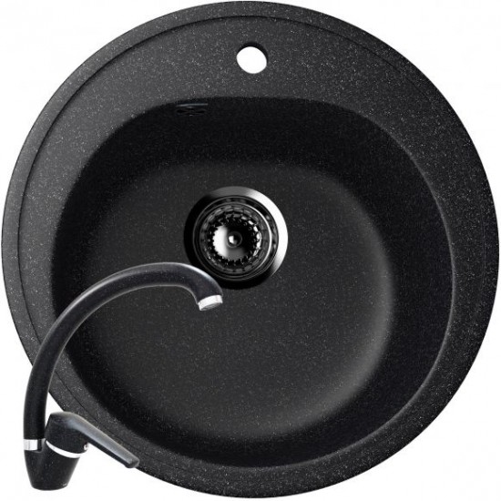 Set Chiuveta rotunda Compozit Bucatarie Ulgran U-101-308, Negru, Sifon Complet inclus + Silicon etansare + Baterie Fleko FZUF-MD275 Negru Set Chiuveta rotunda Compozit Bucatarie Ulgran U-101-308, Negru, Sifon Complet inclus + Silicon etansare + Baterie Fleko FZUF-MD275 Negru