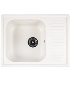  Chiuveta compozit dreptunghiulara alba cu picurator 640x490mm