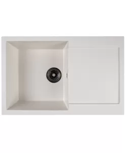  Chiuveta compozit dreptunghiulara alba cu picurator 770x495mm