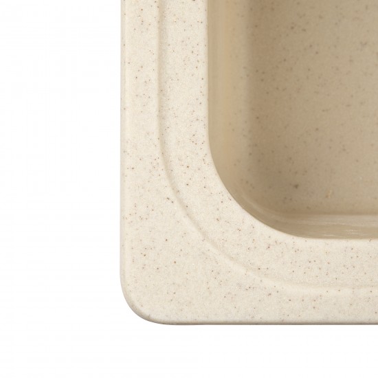Chiuveta compozit dreptunghiulara bej 2 cuve 775x495mm Chiuveta compozit dreptunghiulara bej 2 cuve 775x495mm