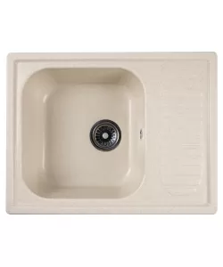 Chiuveta compozit dreptunghiulara bej cu picurator 640x490mm Chiuveta compozit dreptunghiulara bej cu picurator 640x490mm