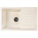 Chiuveta compozit dreptunghiulara bej cu picurator 750x495mm Chiuveta compozit dreptunghiulara bej cu picurator 750x495mm