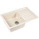 Chiuveta compozit dreptunghiulara bej cu picurator 750x495mm Chiuveta compozit dreptunghiulara bej cu picurator 750x495mm