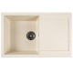 Chiuveta compozit dreptunghiulara bej cu picurator 770x495mm Chiuveta compozit dreptunghiulara bej cu picurator 770x495mm