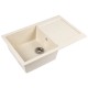 Chiuveta compozit dreptunghiulara bej cu picurator 770x495mm Chiuveta compozit dreptunghiulara bej cu picurator 770x495mm