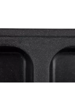  Chiuveta compozit dreptunghiulara neagra 2 cuve 775x495mm