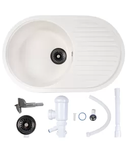 Chiuveta compozit oval alb picurator 720x455mm  Chiuveta compozit oval alb picurator 720x455mm