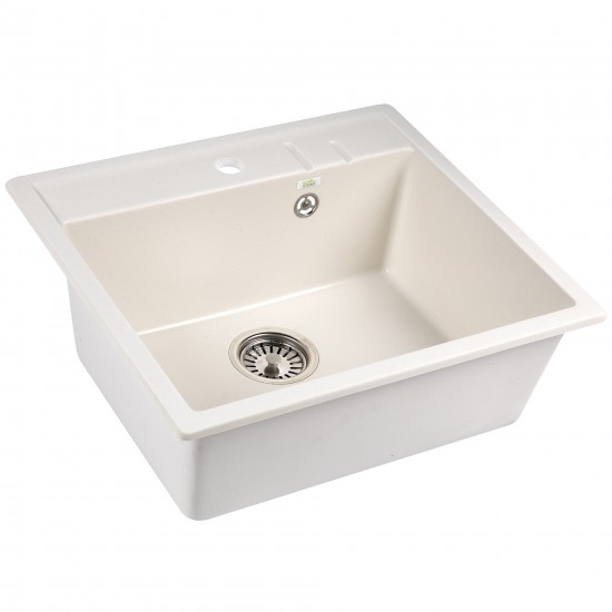 Chiuveta compozit patrat alb 550x490mm