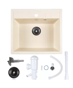 Chiuveta compozit patrat bej 550x490mm