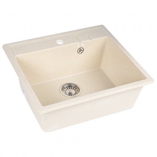 Chiuveta compozit patrat bej 550x490mm Chiuveta compozit patrat bej 550x490mm
