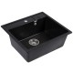 Chiuveta compozit patrat negru 550x490mm