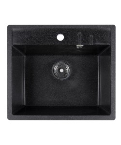 Chiuveta compozit patrat negru 550x490mm