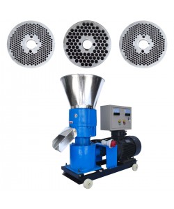 Granulator furaje Euro-Tehno KL-250, motor 11KW, 1500RPM, 400 KG/h, cu 3 matrite, motor inclus