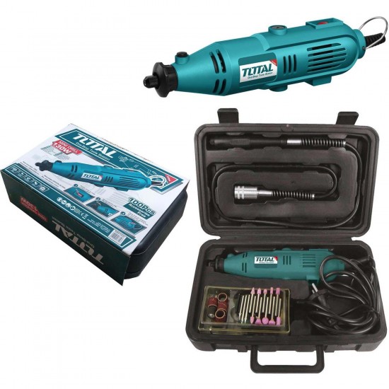 Mini polizor / aparat de gravat Total TG501032,130W cu 100 accesorii