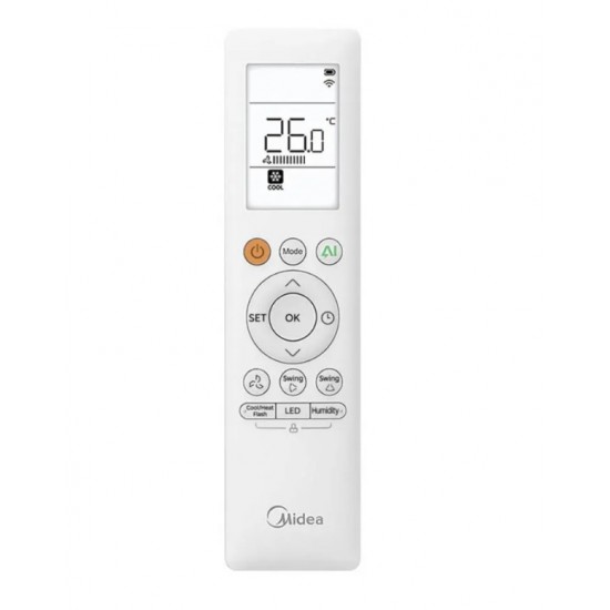 Aparat de aer conditionat Midea Solstice EZ-18RD6-MX4H-18RD6 Inverter 18000 BTU, Wi-Fi, AI EcoMaster, 180° Air Flow, Air Magic+, Prime Guard, i-Sleep