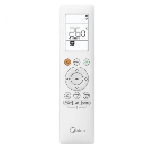 Aparat de aer conditionat Midea Solunar Lite MGPXV-12RD0-MGPXV-12RD0 Inverter 12000 BTU, Wi-Fi, AI EcoMaster, mod silentios, 56°C-Clean, Prime Guard