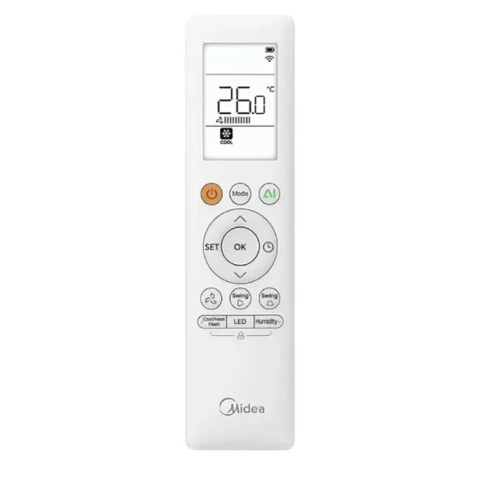 Aparat de aer conditionat Midea Solunar Lite MGPXV-12RD0-MGPXV-12RD0 Inverter 12000 BTU, Wi-Fi, AI EcoMaster, mod silentios, 56°C-Clean, Prime Guard