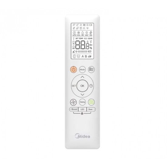 Aparat de aer conditionat Midea Breezeless E CB1-09HRFN8-CB1-09HFNX Inverter 9000 BTU, Wi-fi, TwinFlap, Cool Flash Plus, Heat Flash, tehnologie OTA, curatare cu sterilizare