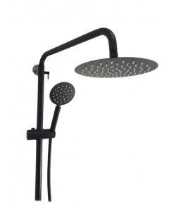 Coloana de dus BLACK 20 cm + baterie si para, monocomanda, furtun flexibil MIXXUS SUS-003-J 