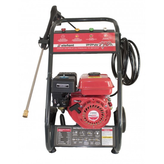 Aparat de spalat cu presiune pe benzina Elefant PPW 190A, 6.5 CP, 165 bari, 3600 rpm, Accesorii Aparat de spalat cu presiune pe benzina Elefant PPW 190A, 6.5 CP, 165 bari, 3600 rpm, Accesorii