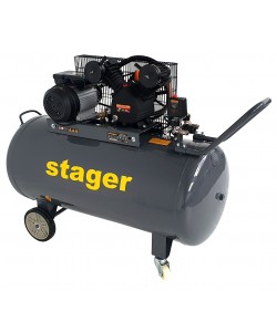 Stager HMV0.25/250 compresor aer, 250L, 8bar, 324L/min, monofazat, angrenare curea