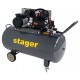 Stager HMV0.25/250 compresor aer, 250L, 8bar, 324L/min, monofazat, angrenare curea