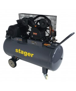Stager HMV0.6/200 compresor aer, 200L, 8bar, 600L/min, trifazat, angrenare curea