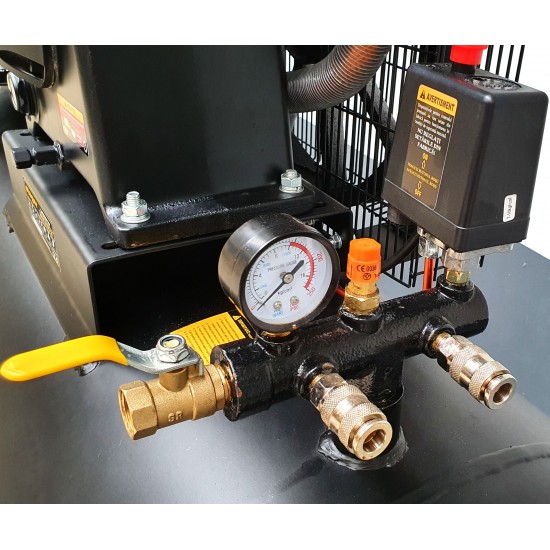 Stager HMV0.6/370-10 compresor aer, 370L, 10bar, 600L/min, trifazat, angrenare curea Stager HMV0.6/370-10 compresor aer, 370L, 10bar, 600L/min, trifazat, angrenare curea