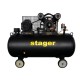 Stager HMV0.6/370-10 compresor aer, 370L, 10bar, 600L/min, trifazat, angrenare curea Stager HMV0.6/370-10 compresor aer, 370L, 10bar, 600L/min, trifazat, angrenare curea