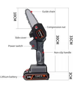MINI DRUJBA - FIERĂSTRĂU ELECTRIC DE MÂNA 5AH, 750W, 24V MINI DRUJBA - FIERĂSTRĂU ELECTRIC DE MÂNA 5AH, 750W, 24V