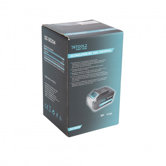 Acumulator DETOOLZ, 18V/6AH Universal Acumulator DETOOLZ, 18V/6AH Universal