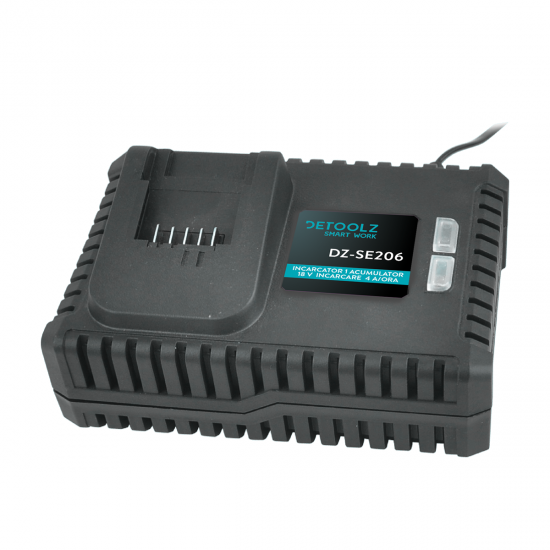 Incarcator 1 acumulator DETOOLZ, 18V incarcare 4A/ora