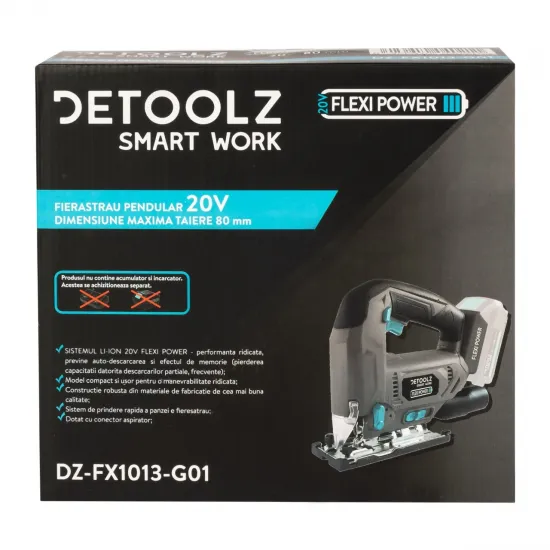 Fierastrau pendular Detoolz, 20V, dimensiune maxima taiere 80mm