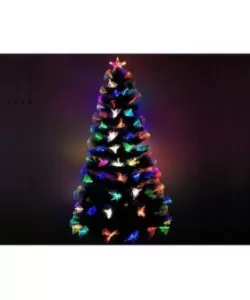 Brad artificial de Craciun, 60 cm, din fibra optica cu suport inclus Brad artificial de Craciun, 60 cm, din fibra optica cu suport inclus