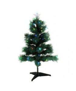Brad artificial de Craciun, 60 cm, din fibra optica cu suport inclus
