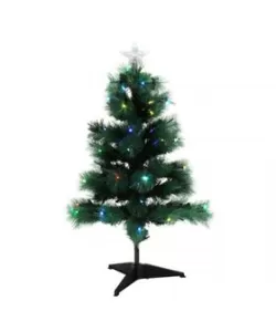 Brad artificial de Craciun, 60 cm, din fibra optica cu suport inclus Brad artificial de Craciun, 60 cm, din fibra optica cu suport inclus