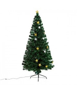 Brad de Craciun artificial, Homcom, 27 LED-uri stelute, 180 cm