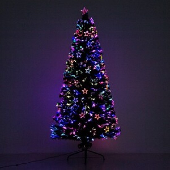 Brad de Craciun artificial, Homcom, 27 LED-uri stelute, 180 cm