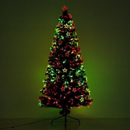 Brad de Craciun artificial, Homcom, 27 LED-uri stelute, 180 cm