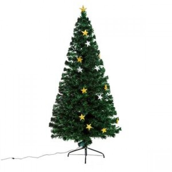 Brad de Craciun artificial, Homcom, 27 LED-uri stelute, 180 cm