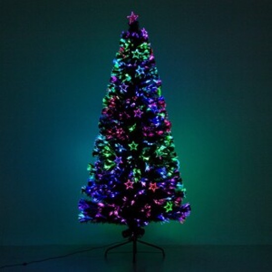 Brad de Craciun artificial, Homcom, 27 LED-uri stelute, 180 cm