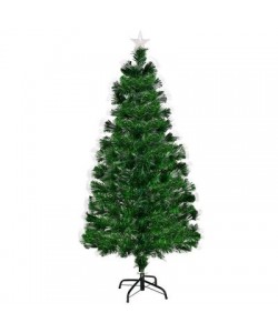 Brad de Craciun cu fibra optica, 120 cm, multicolor