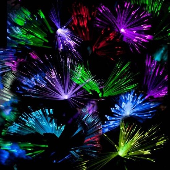 Brad fibra optica Holly, lumina multicolora, 180 cm