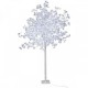 Copac Decorativ pentru Craciun, Alb, Iluminat 128 Led, 160 Cm, Lumina Rece