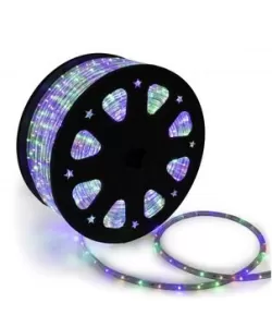 Furtun Luminos LED, 50 metri, lumina multicolor, 8 jocuri de lumini, de exterior