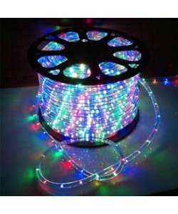 Furtun Luminos LED, 50 metri, lumina multicolor, 8 jocuri de lumini, de exterior