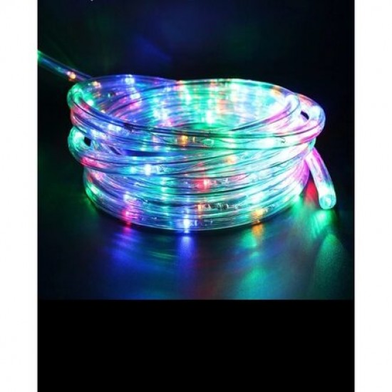 Furtun Luminos LED, 50 metri, lumina multicolor, 8 jocuri de lumini, de exterior